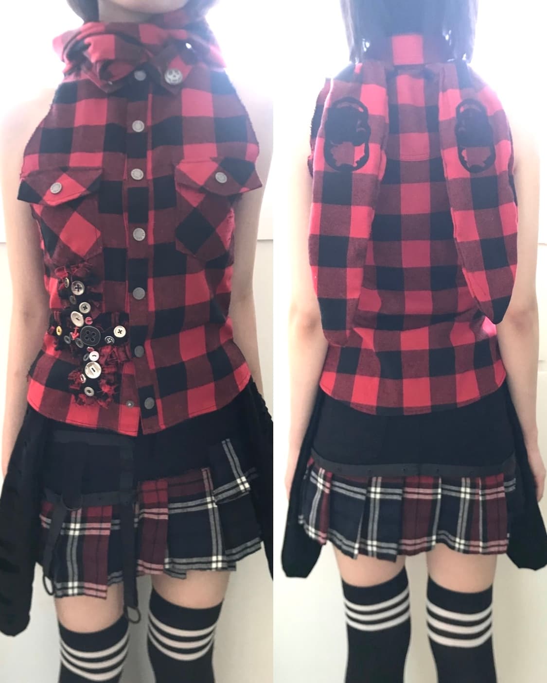 Custom🐾)Damaged B-ear harness miniskirt 상품이미지9
