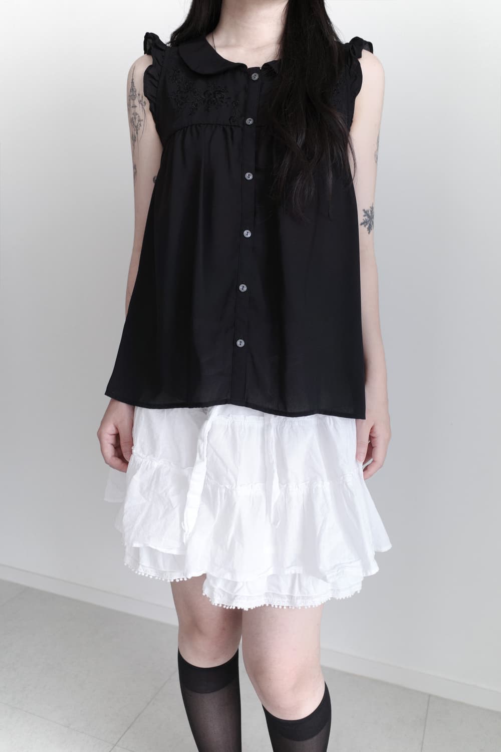 sm2)see-through sleeveless shirt  상품이미지6