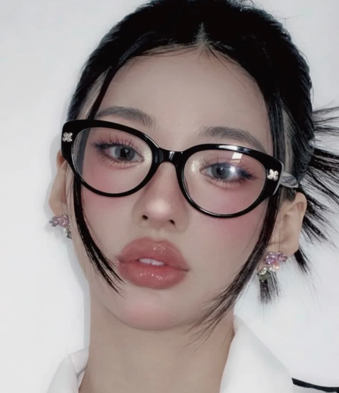 [블루라이트 차단] SHARON 01 OP (CAT EYE) BLACK 상품이미지1