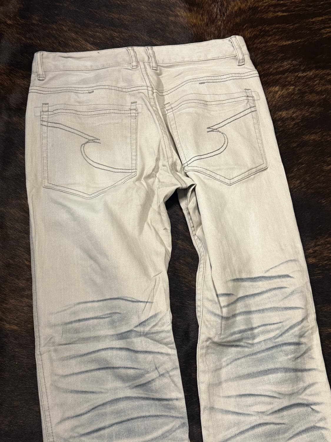 semantic Design Dirty Washing 화이트 데님 진 상품이미지4