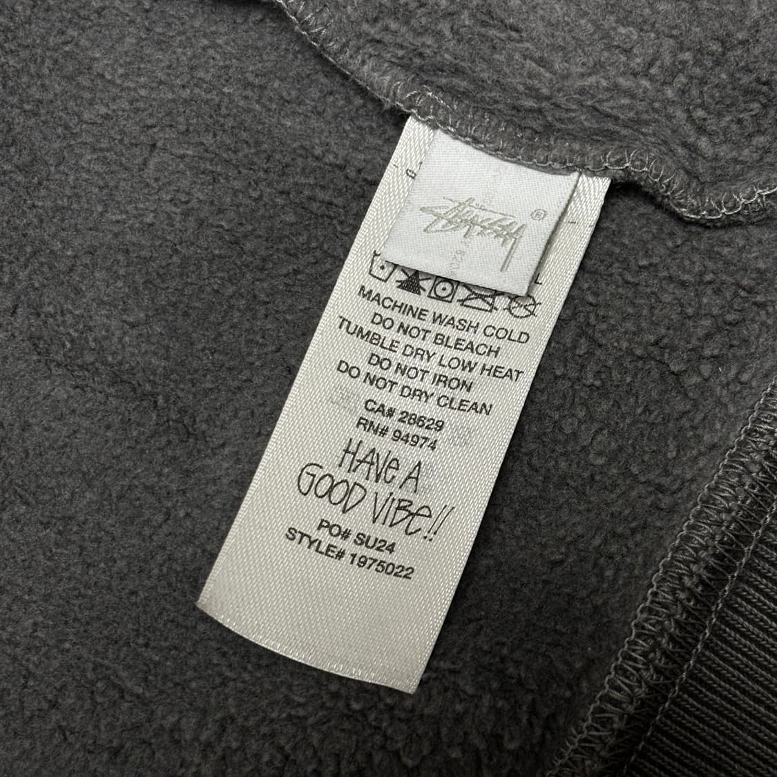 스투시 8볼 피그먼트 빅로고 후드집업 상품이미지9