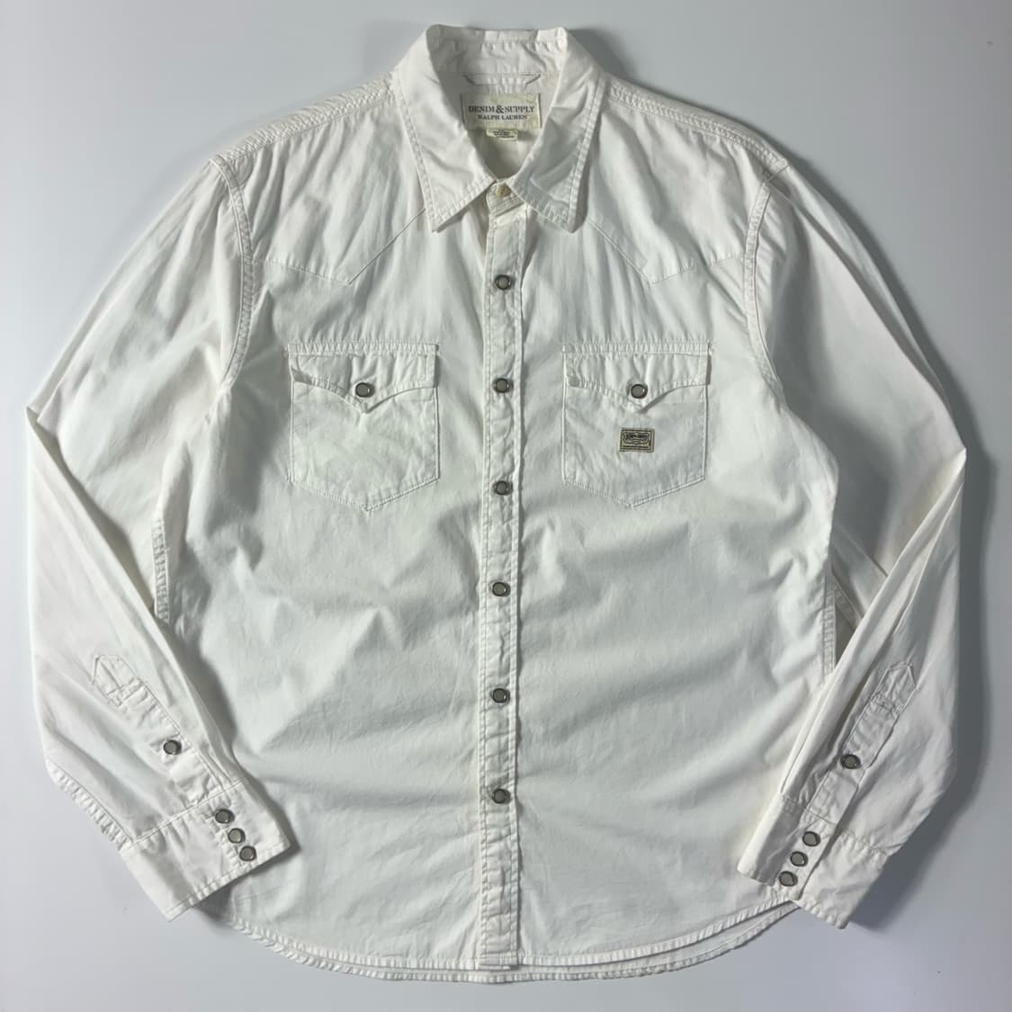 Polo  데님앤서플라이 코튼 화이트 웨스턴 셔츠  상품이미지1