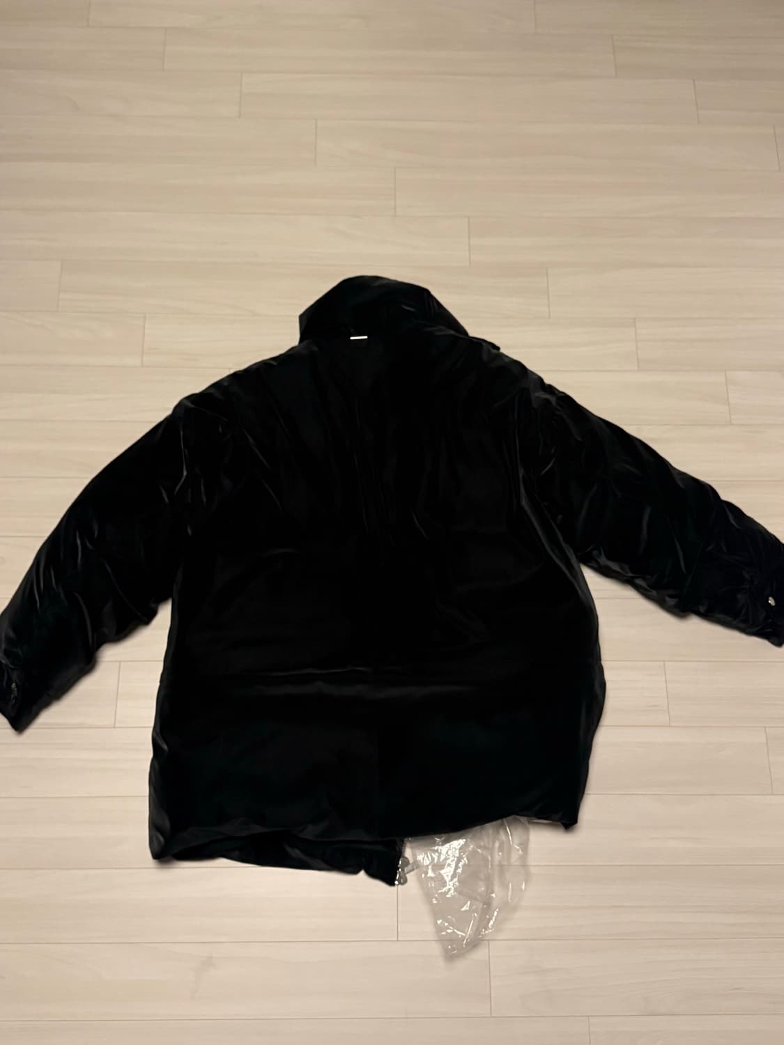 SYSTEM PARIS 벨벳 롱패딩 블랙  상품이미지9