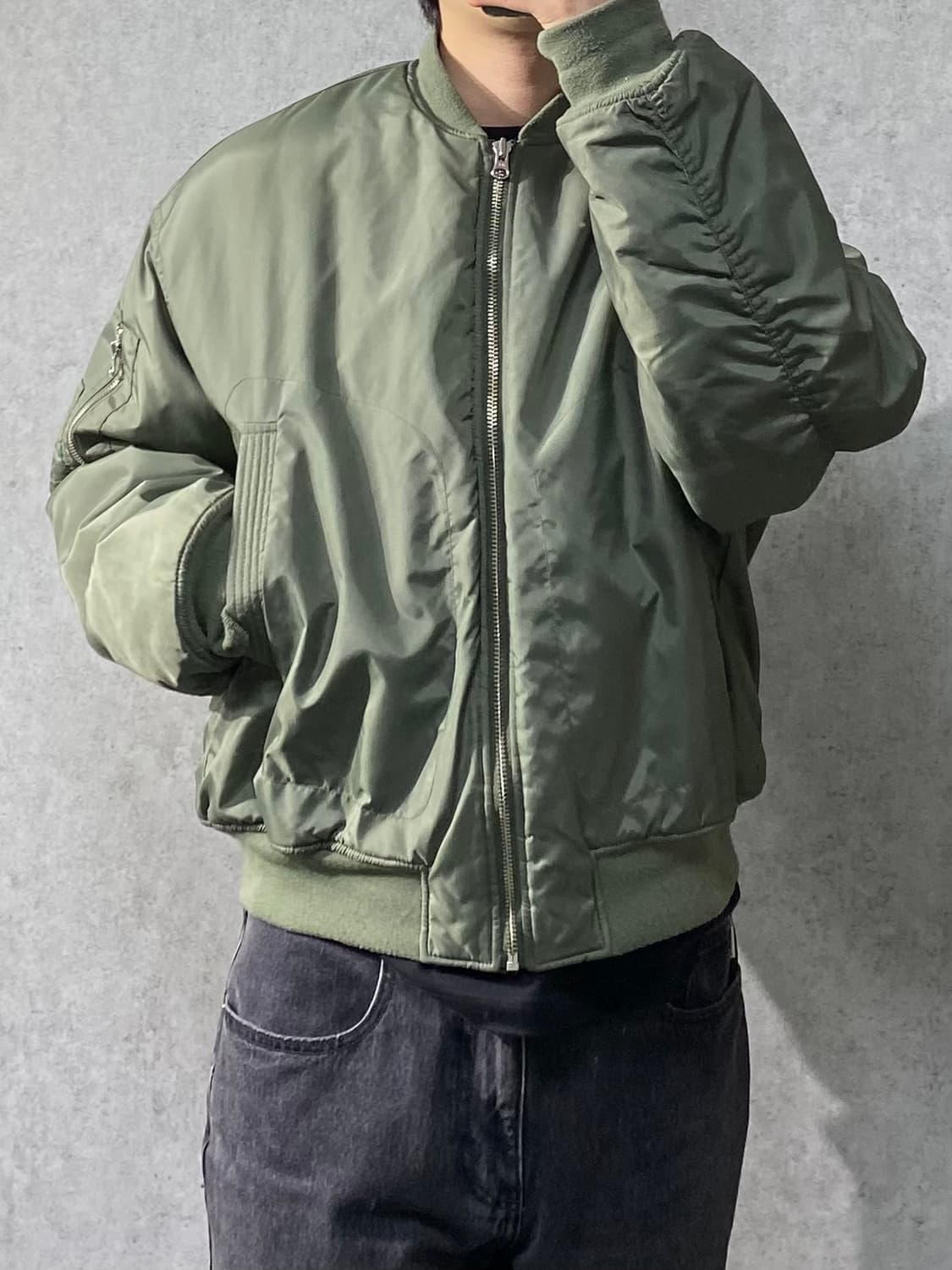 [L] The Knit Company 더니트컴퍼니 카키 MA-1 상품이미지10