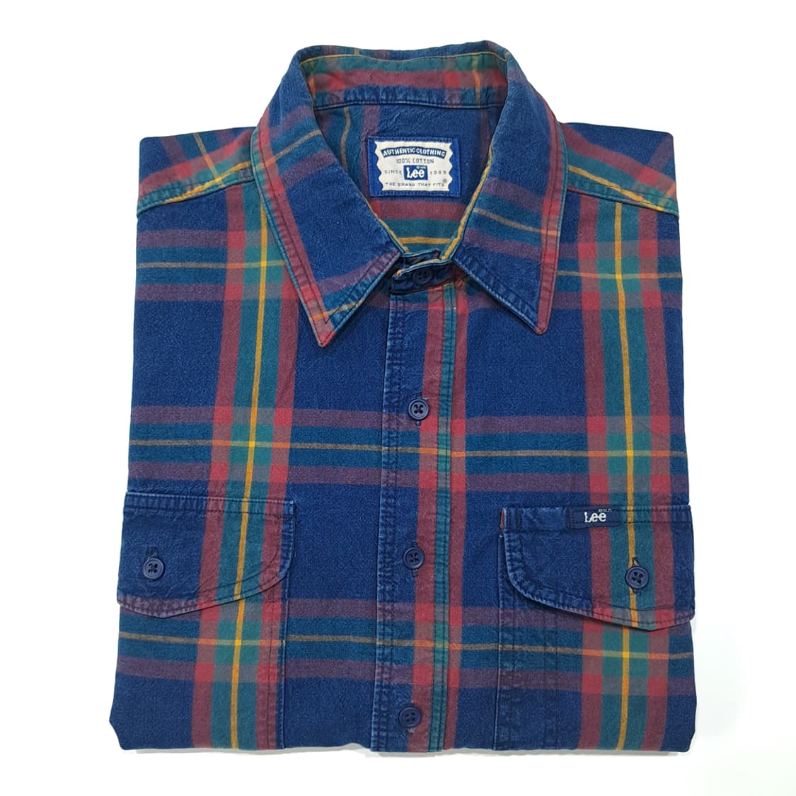 CL644 L 리 90s 미국판 인디고 샴브레이 체크 셔츠 남방 상품이미지8
