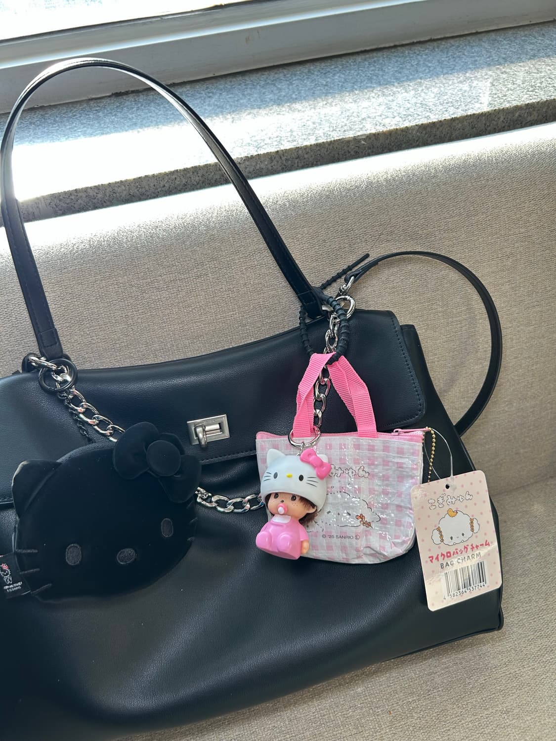  키티 헬멧 + 몬치치 베이비(✨앉은몬치차+ 체크산리오 정품지퍼파우치 세 상품이미지5