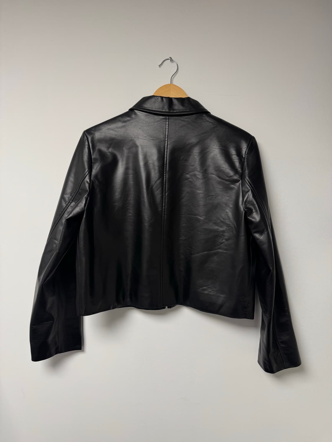 어라운드율 ar 블랙 레더 크롭 자켓 S 상품이미지5