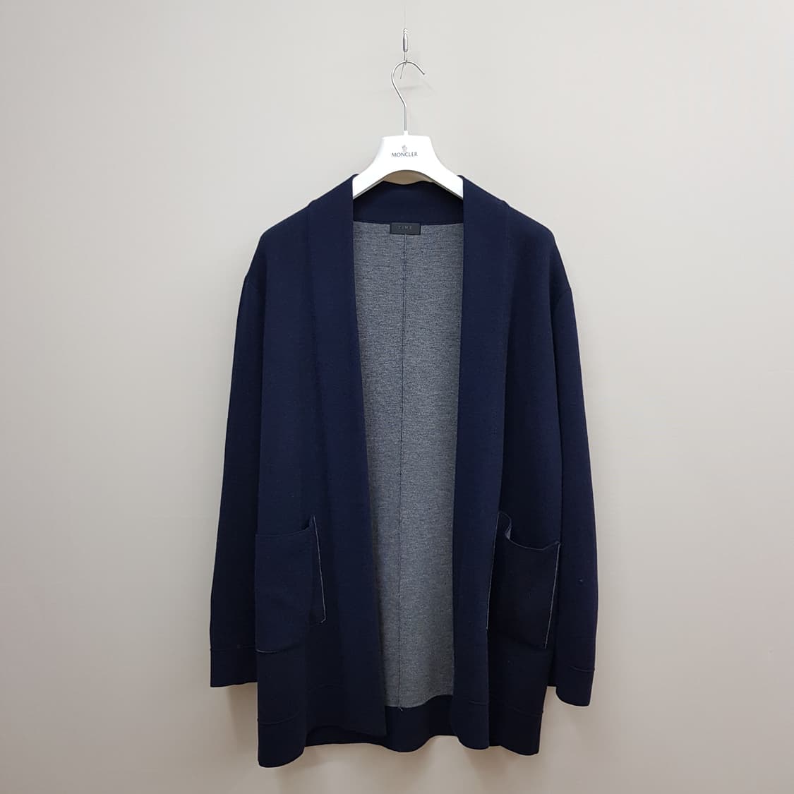 한섬 타임 배색 울 니트 롱 가디건 100사이즈 상품이미지1