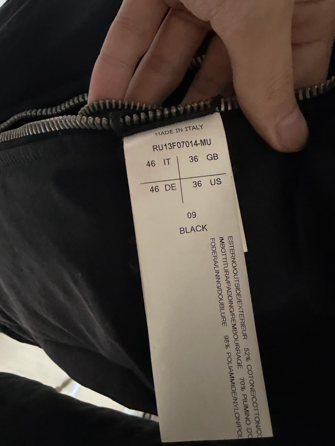 릭오웬스 몰리노 패딩 상품이미지4