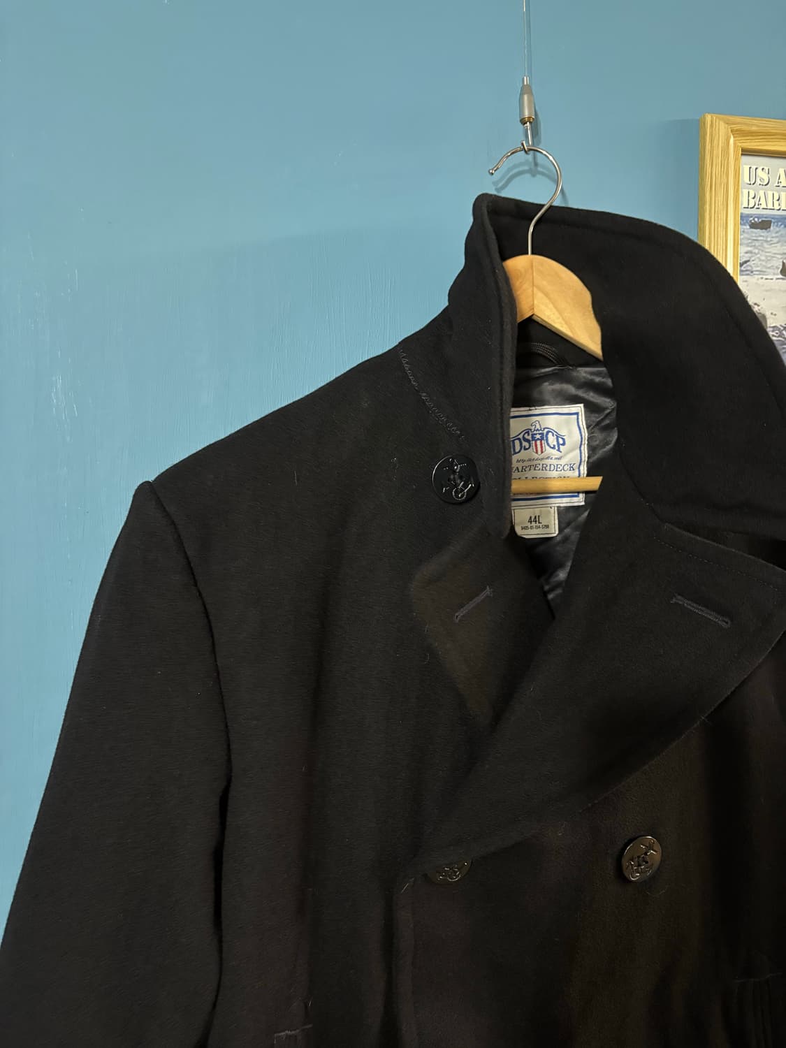 90's USN 6 Button Pea overcoat. 상품이미지5