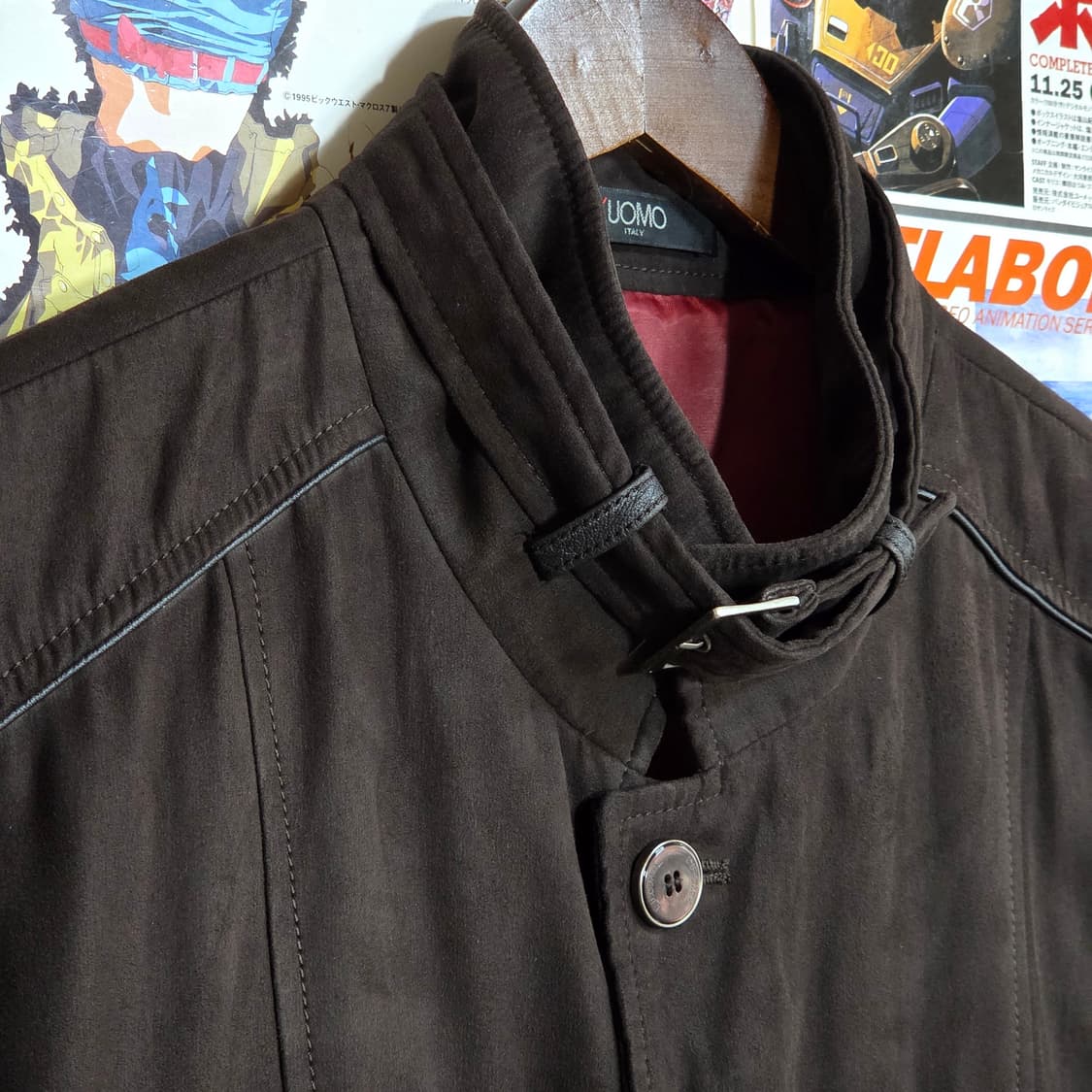 빈티지 브라운 넥버클 스웨이드 필드 자켓 상품이미지3