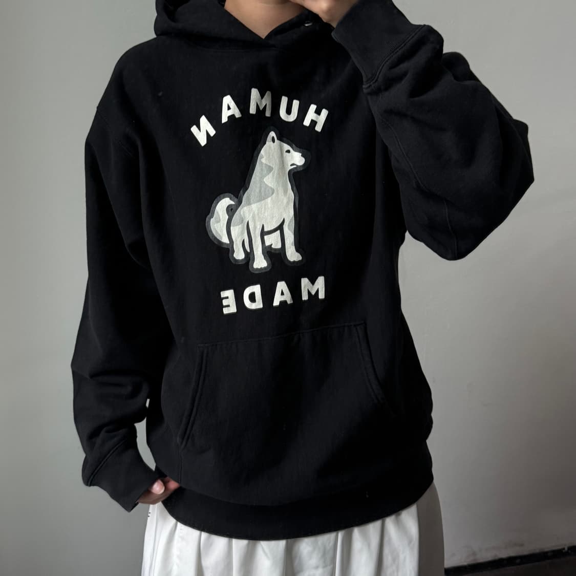 [XL] 휴먼메이드 블랙 진돗개 후드티 상품이미지1