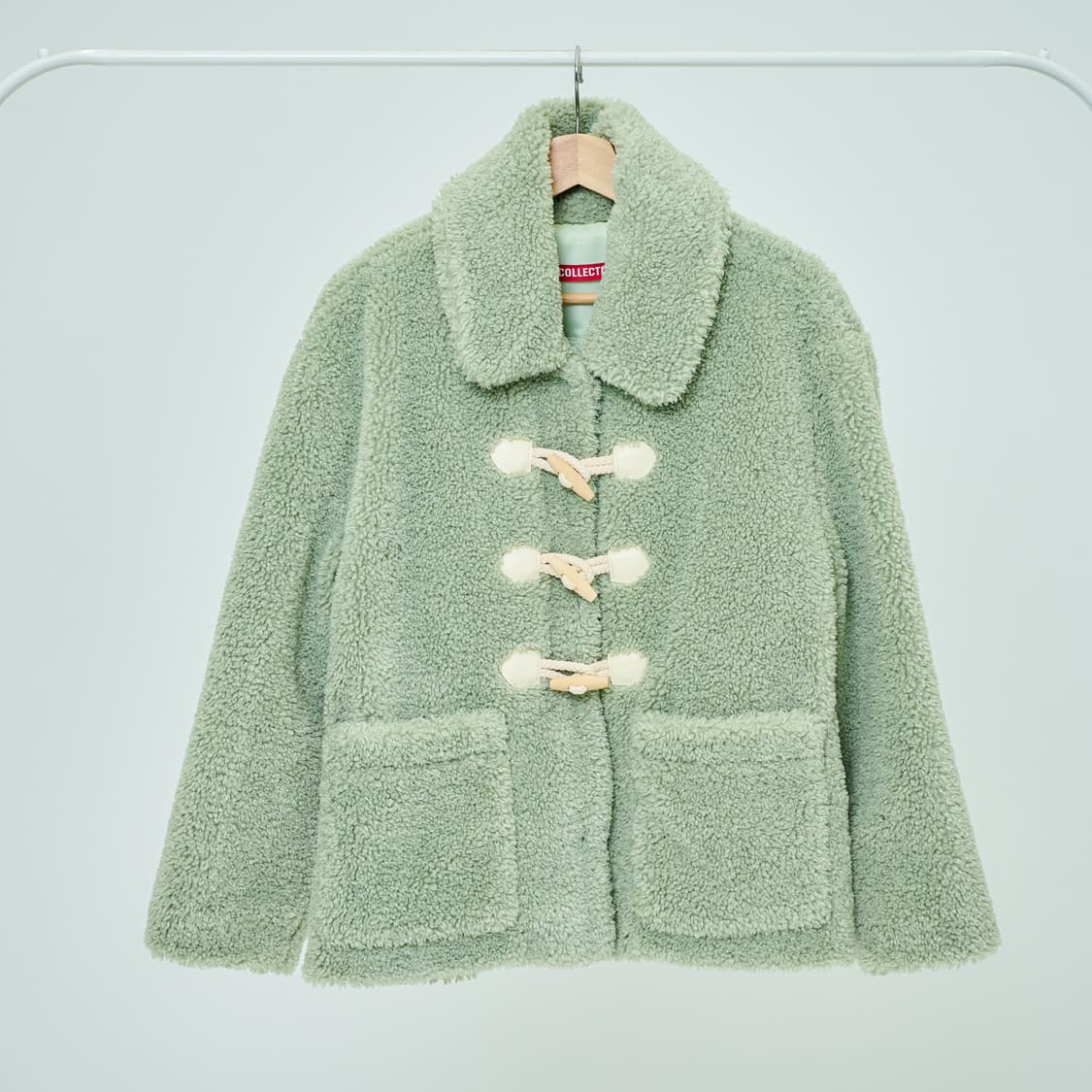 OiOi 오아이오아이 더플 포인트 퍼 코트 자켓 메론 상품이미지1