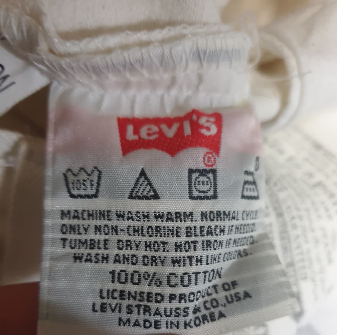 (희귀매물)리바이스 코리아 00s 501 클래식 크림진(34) K37 상품이미지7