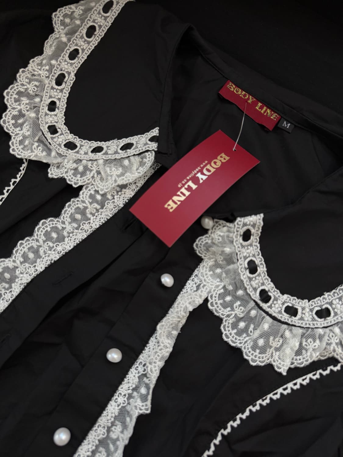 바디라인 우사기 로리타 블랙 셔츠 상품이미지3