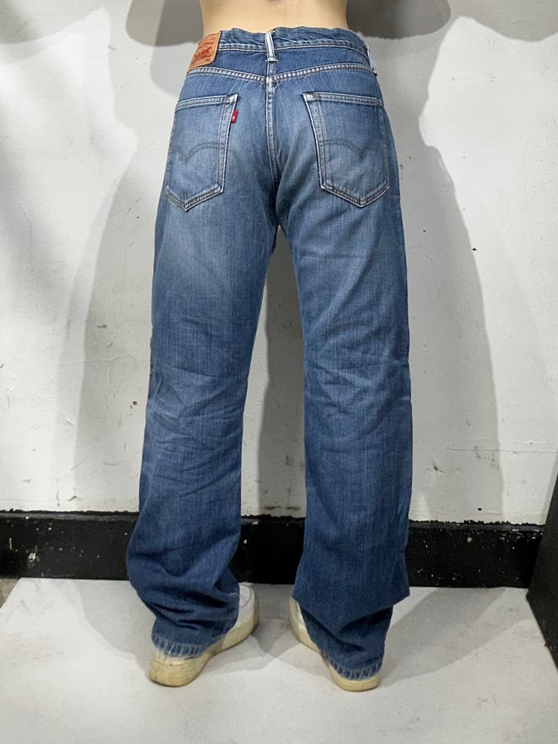 리바이스 505 중청 와이드 데님 청바지 32 상품이미지3