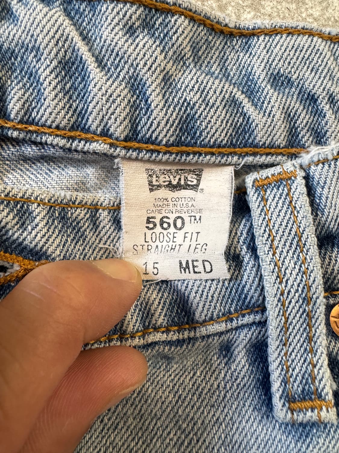 90s 리바이스560 데님팬츠 made in usa 상품이미지3