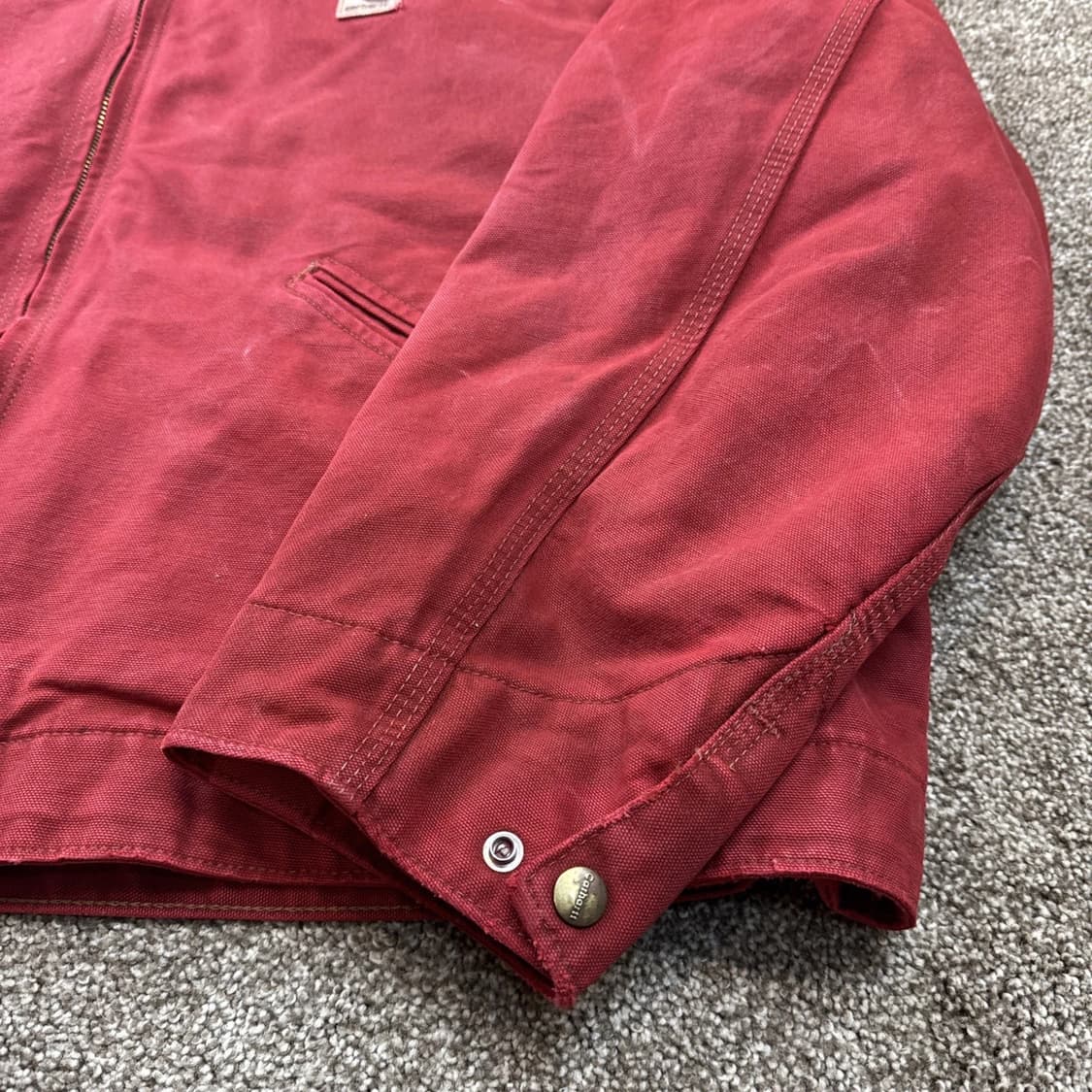 칼하트 J97 블랭킷 디트로이트 자켓 커스텀 레드 상품이미지5