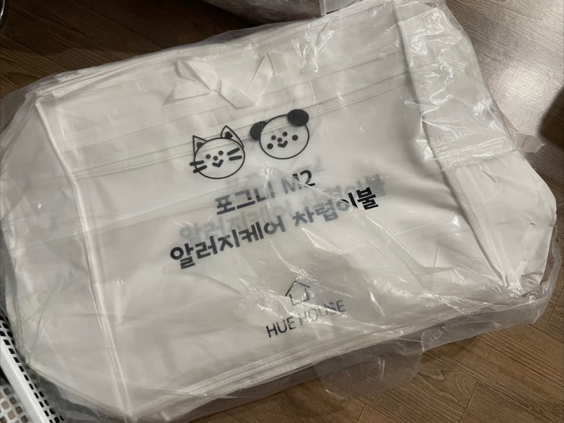 투명 이불가방 부직포 보관가방 쇼핑백 이사가방 정리함 수납파우치 500개 상품이미지6