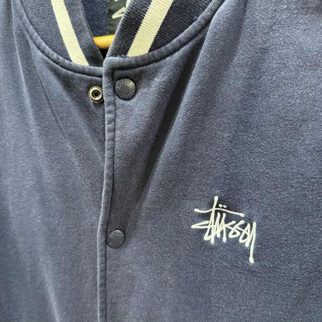 M 스투시 Stussy 00s 코튼 바시티 스타디움 점퍼 자켓 상품이미지4