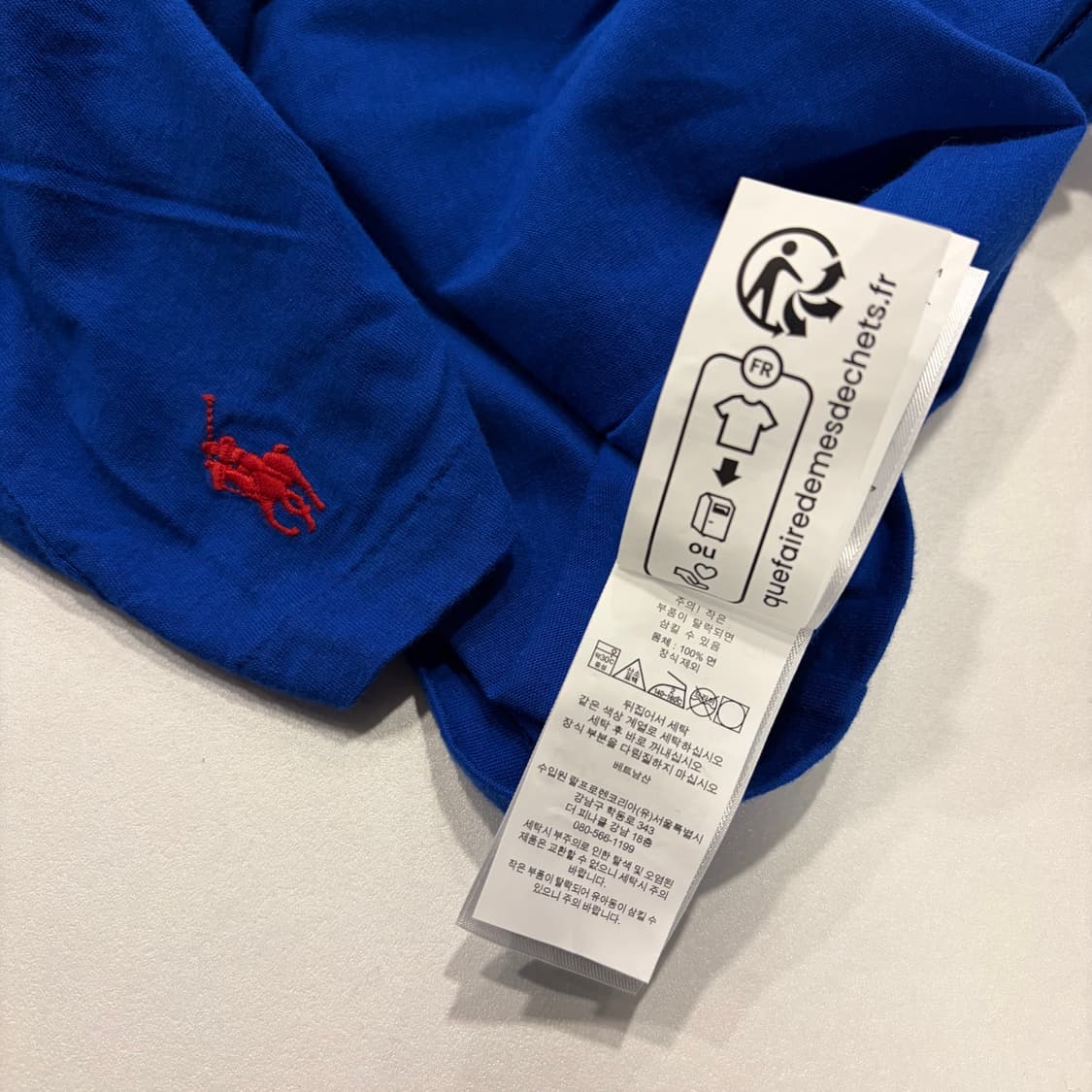 [XL] 폴로 랄프로렌 신형큐알 블루 반팔 티셔츠 C982 상품이미지8