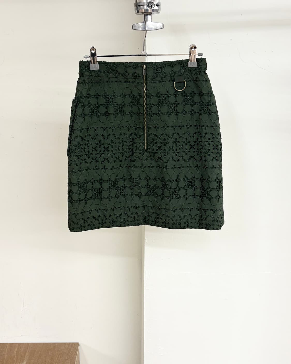 셀프 포트레이트 카키 레이스 레이어드 미니 스커트 상품이미지4