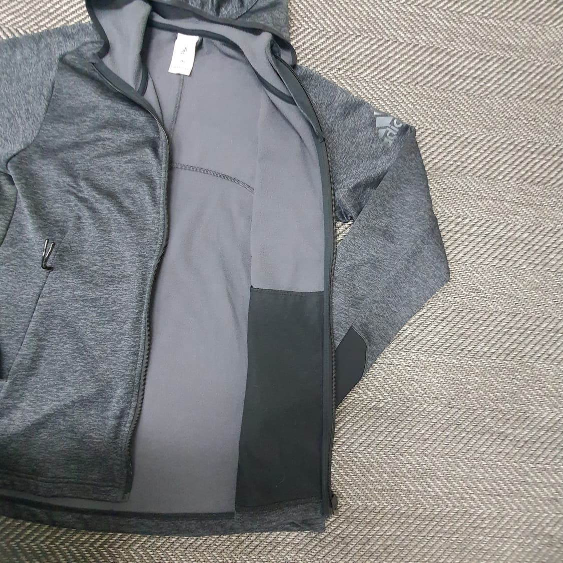 아디다스 운동용 기모 후드집업 남자105 상품이미지5