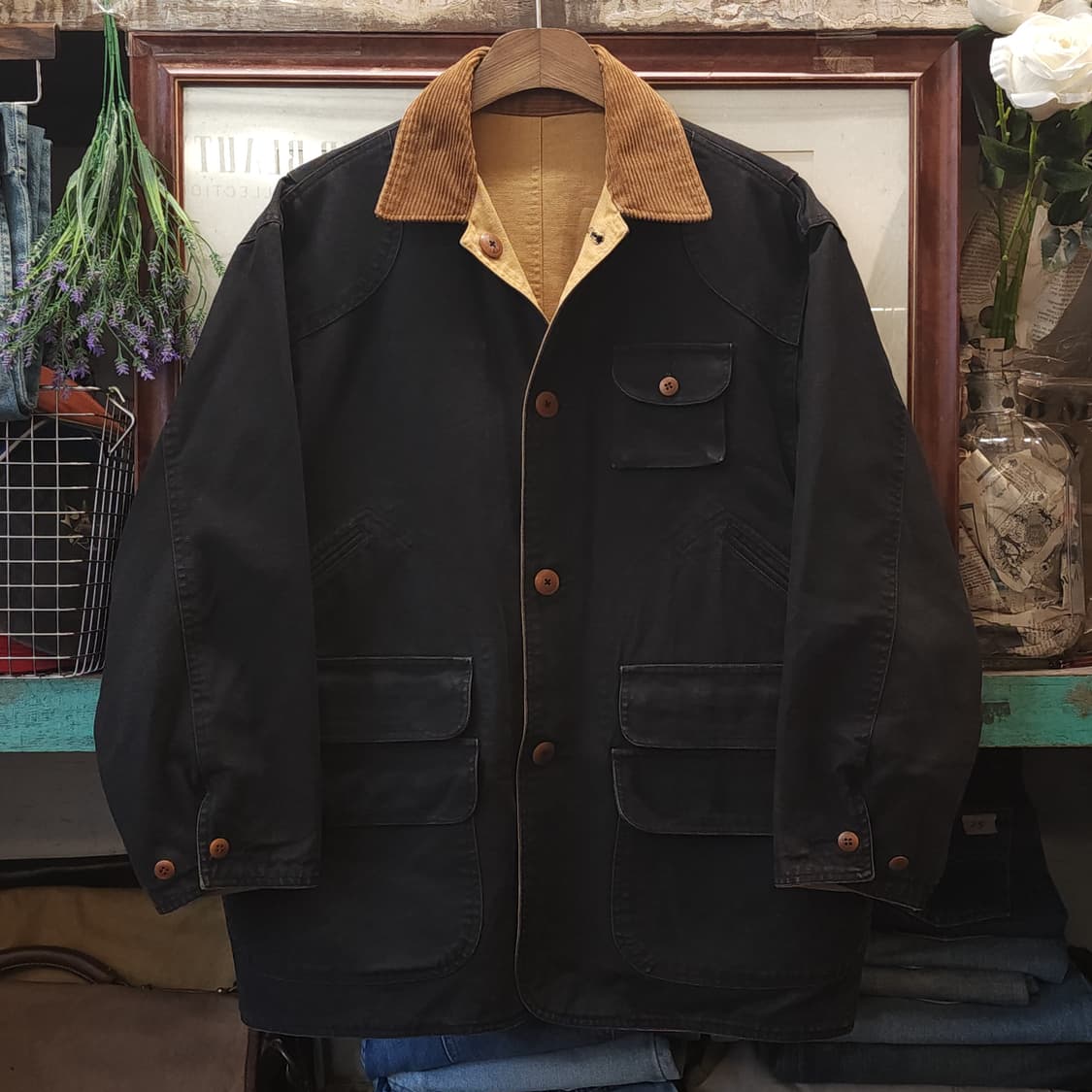 90s 폴로 컨트리 리버시블 헌팅자켓 헤비 캔버스 워크자켓 55 상품이미지1