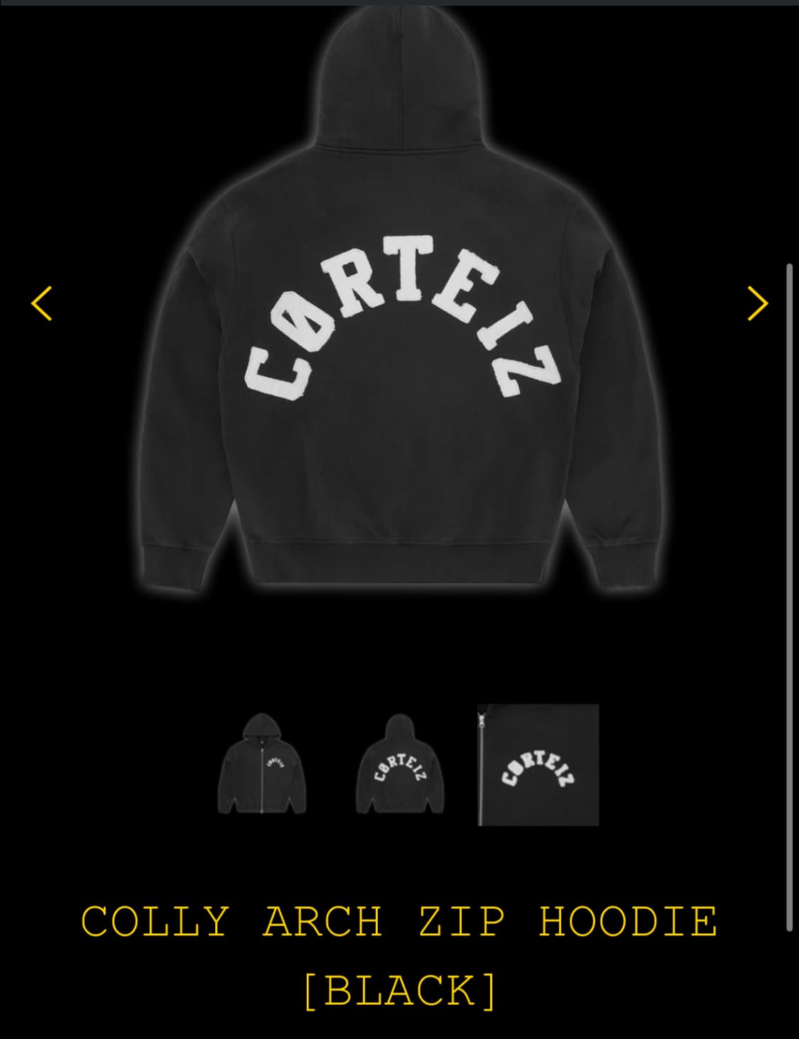 코르테이즈 ARCH 후드집업 블랙 S 상품이미지1