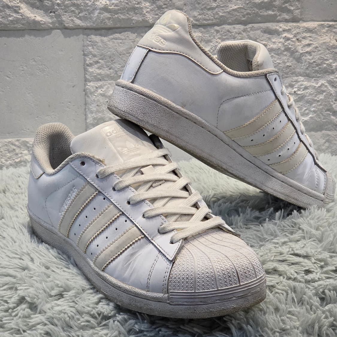 2w-25:아디다스 오리지널스 슈퍼스타 화이트 255cm 상품이미지4