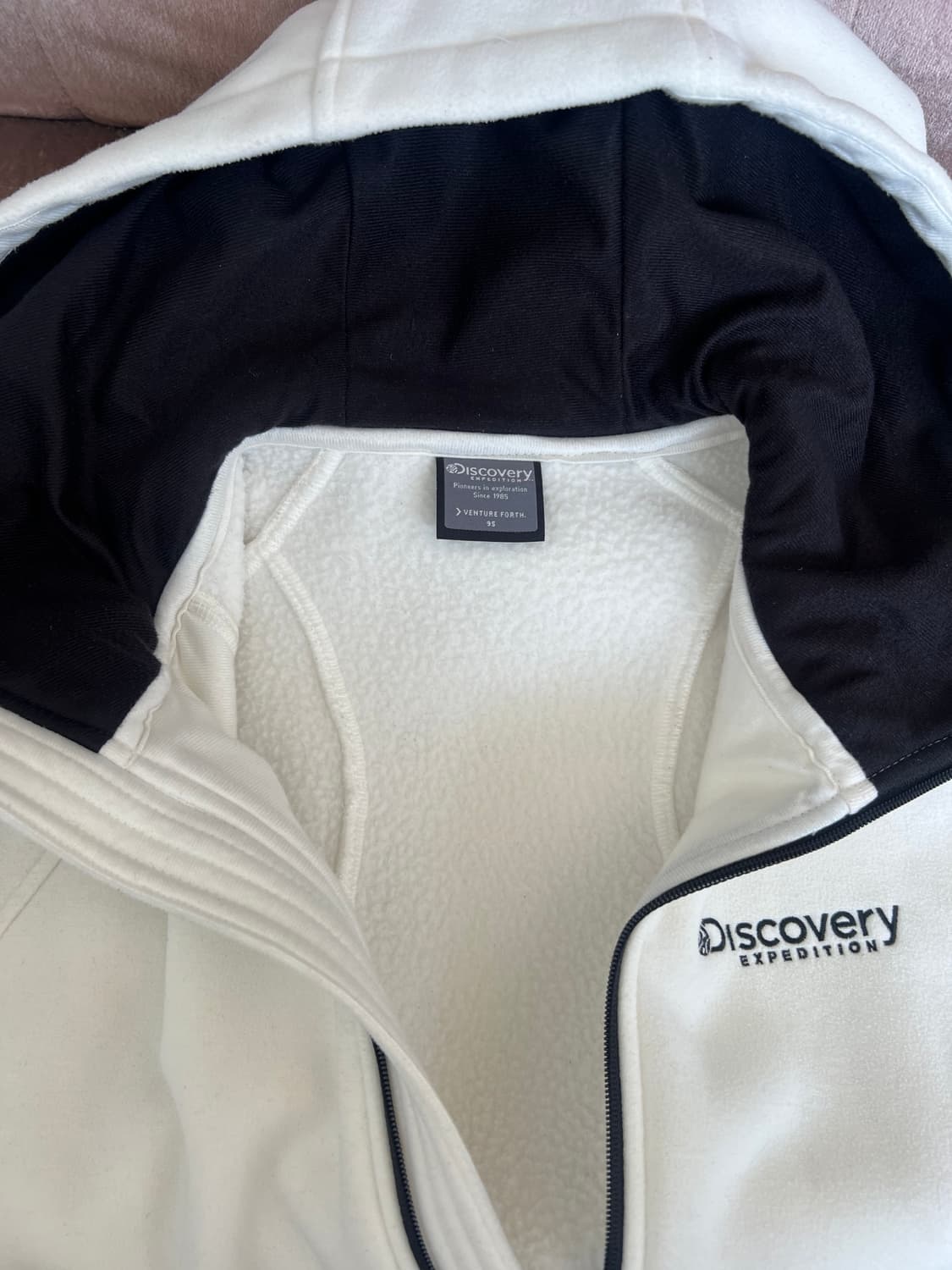 디스커버리 남성 아이보리 후드집업점퍼 플리츠점퍼 상품이미지5