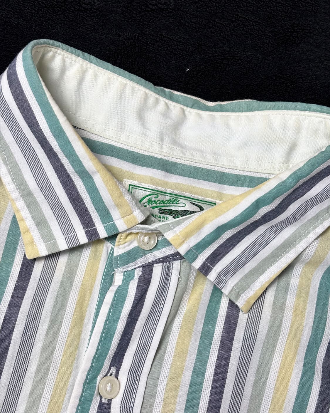 일본빈티지 크로커다일 스트라이프 셔츠 상품이미지3