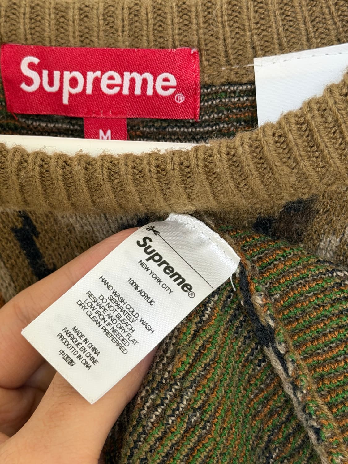 슈프림 트리바크 카모 스웨터 브라운 상품이미지4