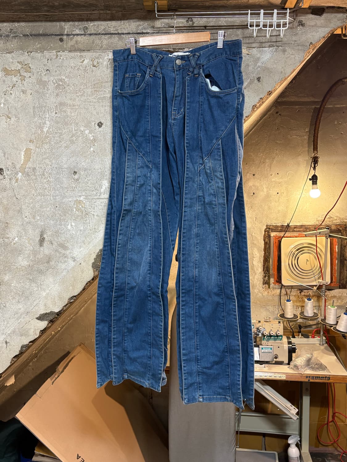 BLIND NO PLAN 레이어 디테일 데님 상품이미지1