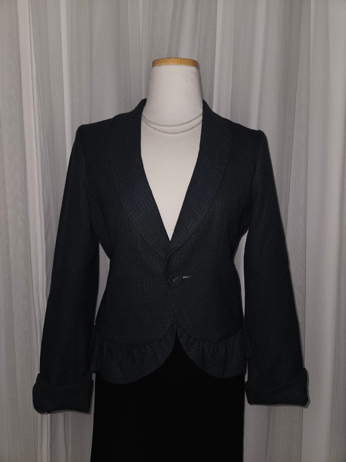 rope picnic 다크그린 러플 블레이저 상품이미지2