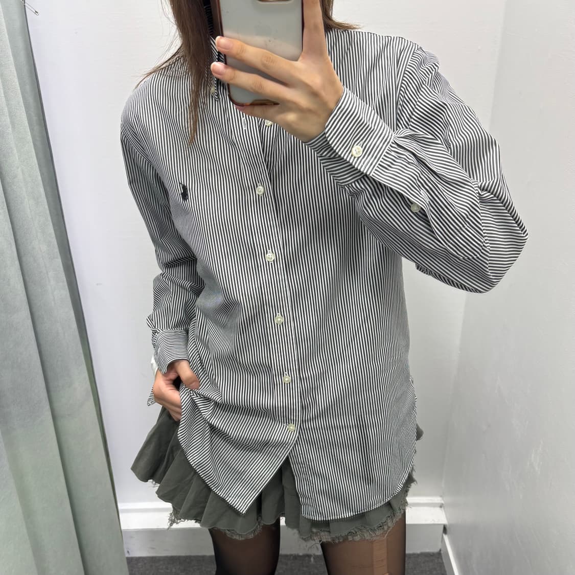 폴로 블랙 스트라이프 클래식핏 셔츠 상품이미지2