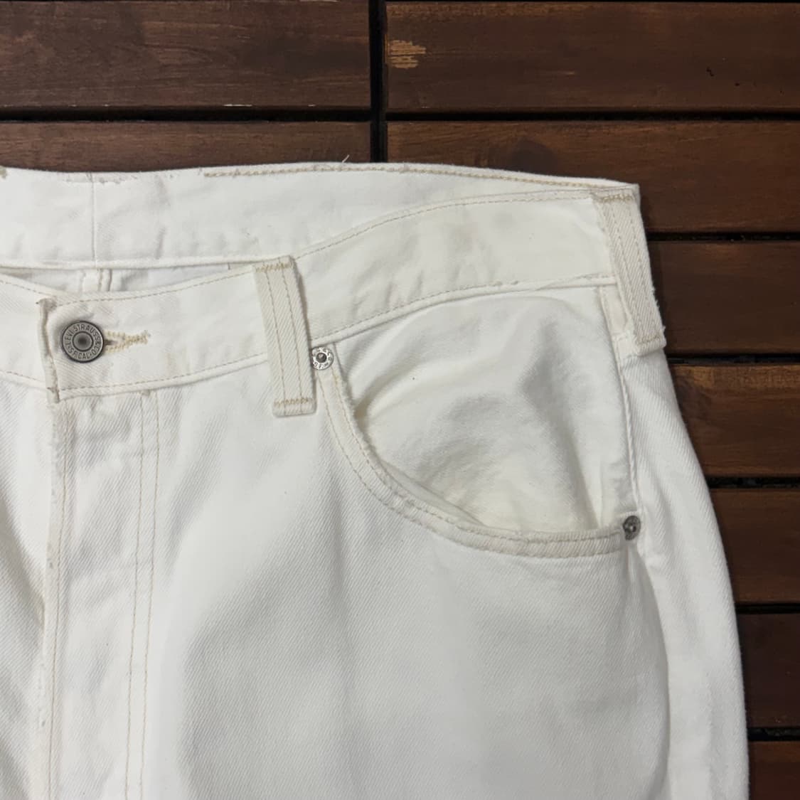 리바이스 00’s 501 화이트 데님 팬츠 (38) 상품이미지3