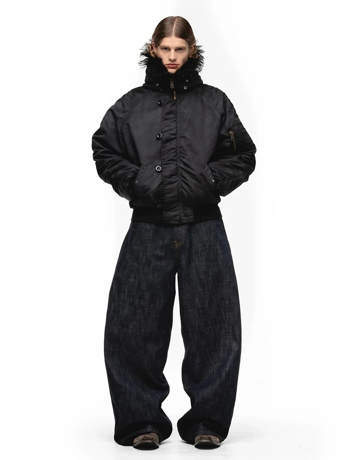 NO FAITH STUDIOS ASTRO FUR BOMBER JACKET 상품이미지2