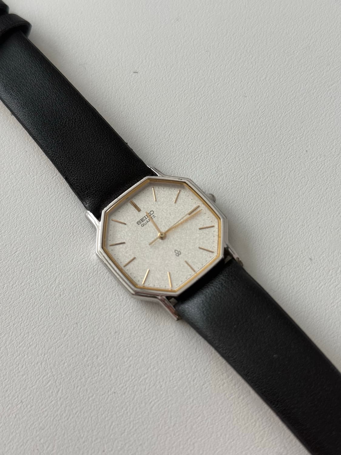 세이코 Seiko 쿼츠 화이트 샴페인 골드 상품이미지3