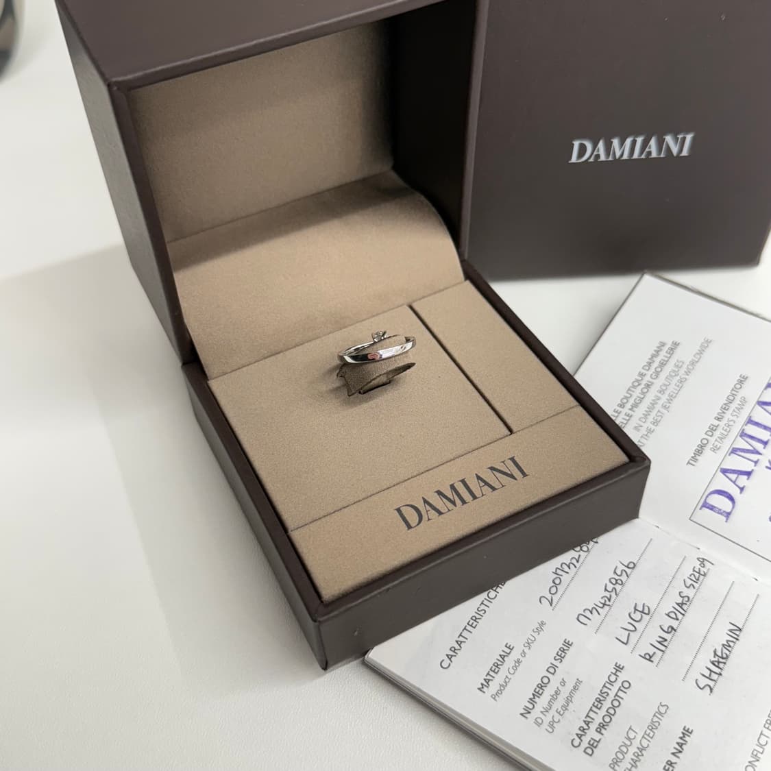 [9호] 다미아니 화이트 골드 다이아 링 - 20073284 상품이미지6