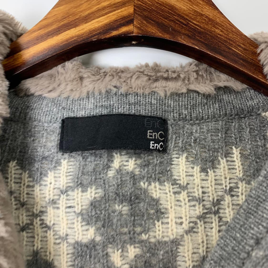 Vintage 빈티지 노르딕 더플 니트 가디건 상품이미지7