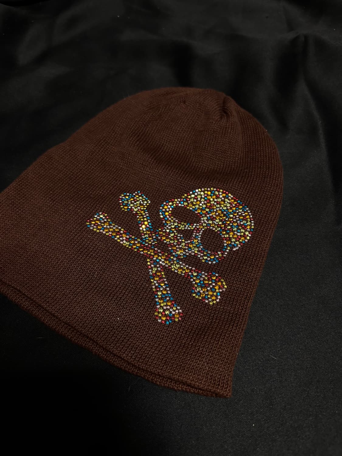 “Unknown” Cubic Skull Brown Beanie 상품이미지2