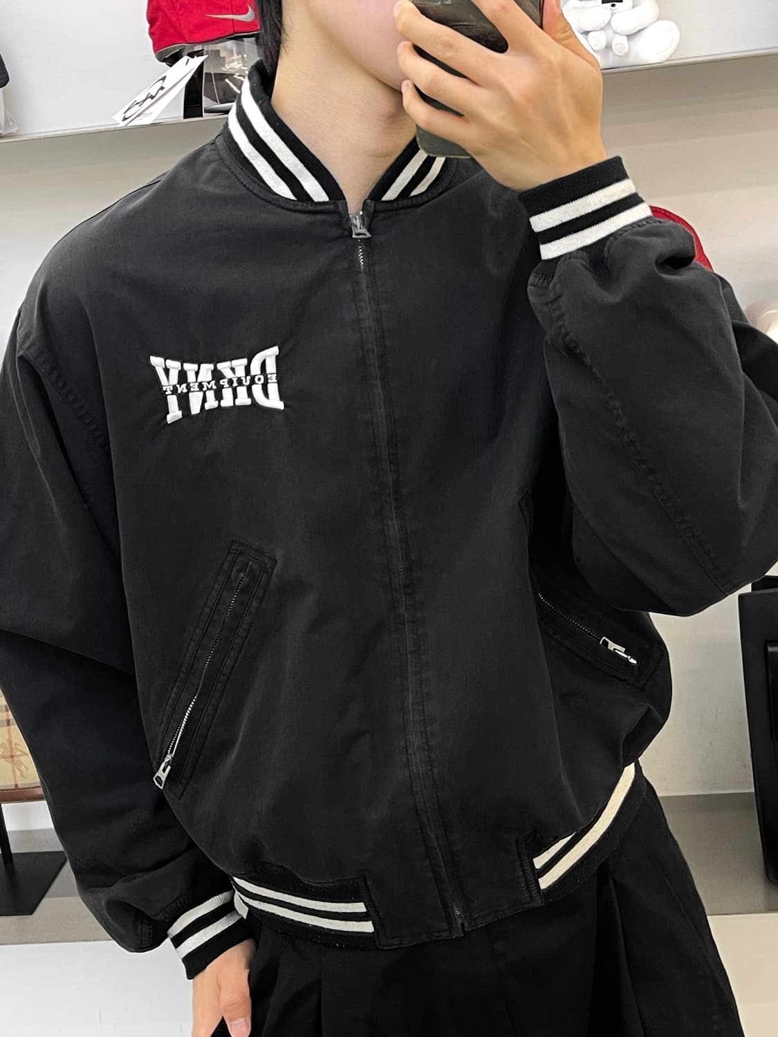Dkny 백 로고 쇼트 봄버 자켓 상품이미지2