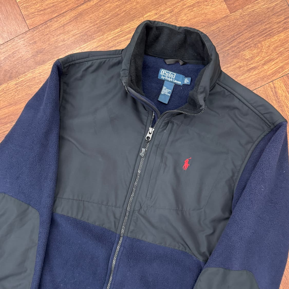 L(XL) 폴로 랄프로렌 네이비 플리스 집업 자켓  상품이미지3