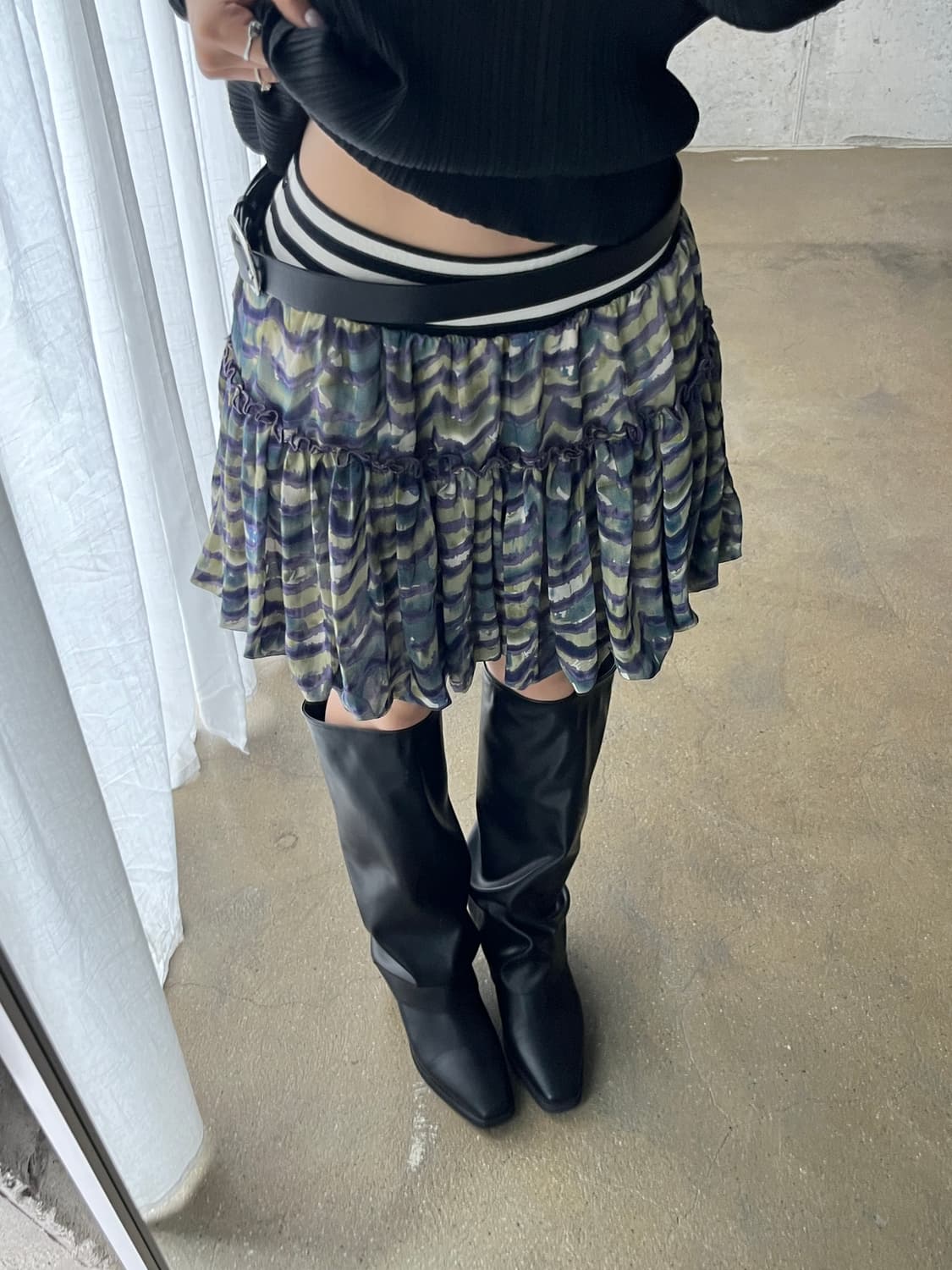 워터컬러 패턴 큐롯 팬츠 상품이미지2