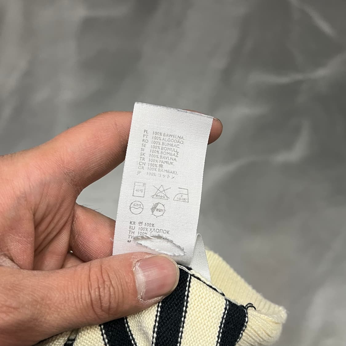  코스 스트라이프 하프 니트 y15829 상품이미지8