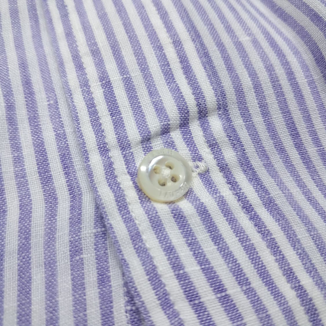 CL922 M 폴로 리조트 린넨 퍼플 스트라이프 셔츠 남방 상품이미지5