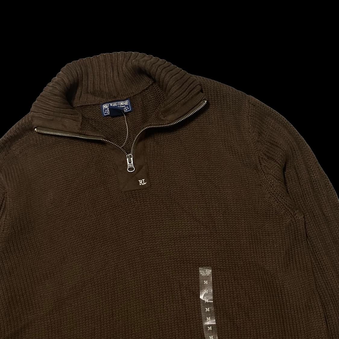 폴로랄프로렌 폴로 진스 RL 브라운 반집업 니트 상품이미지2