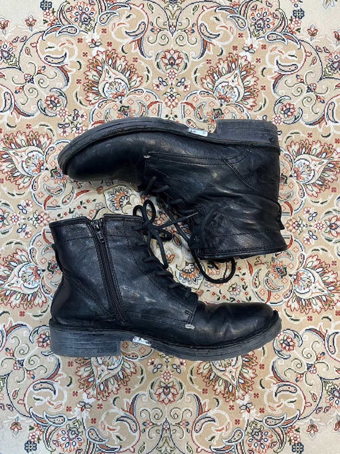 크리오 레이스업 레더 부츠 신발 상품이미지2