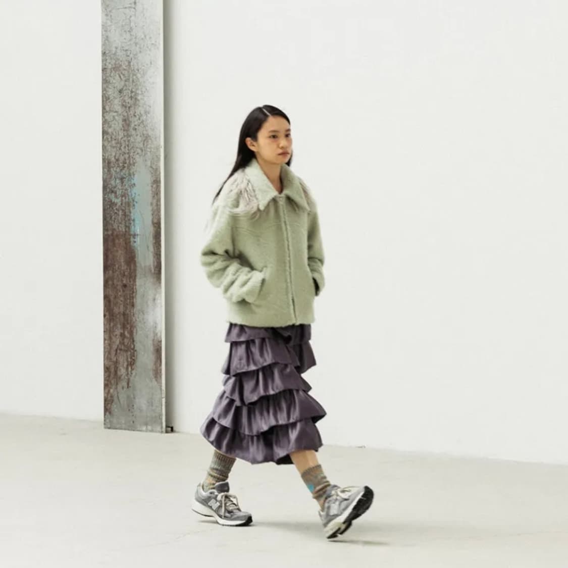 999 humanity setin skirt [grey] 상품이미지2